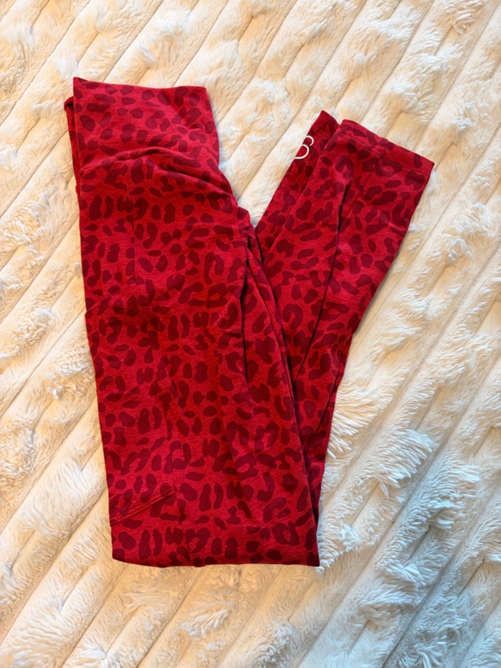 Bombshell Sportswear Red Leopard Print Leggings